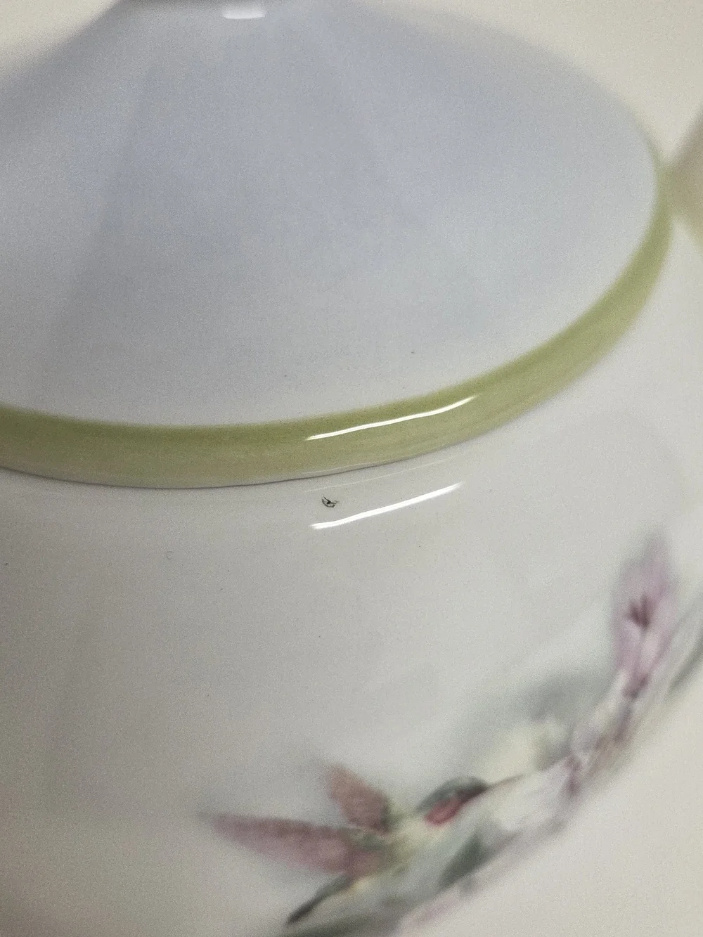 Lena Liu Hummingbird & Lilies Teleflora Ceramic Teapot Floral Bird